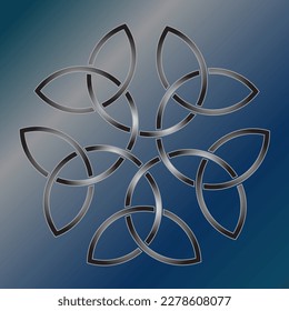 Five points celtic knot. Viking, medieval style vector illustration. Element for graphic design