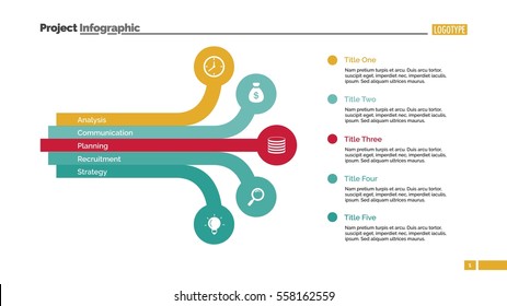 Five Points List Slide Template