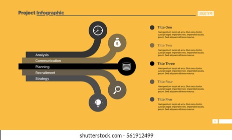 Five Points List Slide Template