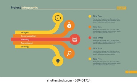 Five Points List Slide Template