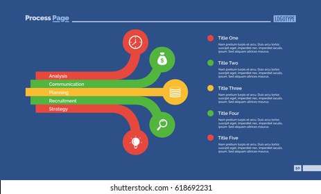 Five Points List Slide Template