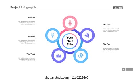 Five points process chart. Business data. Plan, diagram, design. Creative concept for infographic, templates, presentation, report. Can be used for topics like planning, analytics, teamwork.