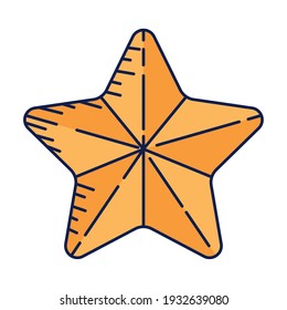 estrella de cinco puntos en blanco