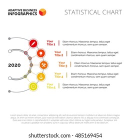 Five Points in Year Diagram Slide Template