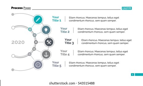 Five Points in Year Diagram Slide Template