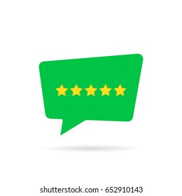 five rating star like positive feedback. flat simple trend logo graphic ui design isolated on white background. concept of grade button for client experiance and appraisal or appreciation