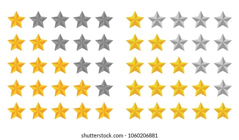 five rating stars vector element