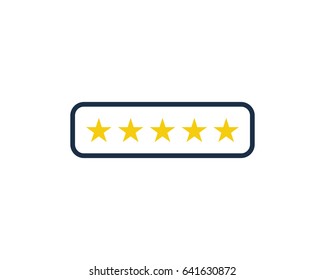 Five Rating Testimonial Icon Logo Design Element