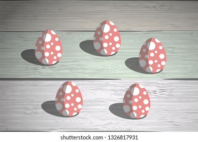 five red eggs