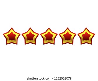 Five red stars