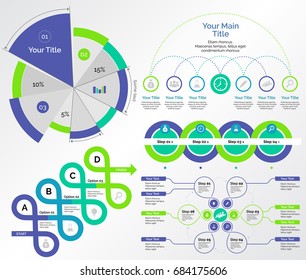 Five Research Charts Templates Set