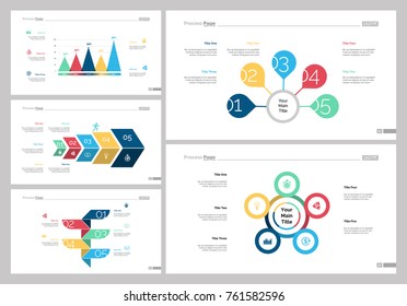 Five Research Slide Templates Set Stock Vector (Royalty Free) 761582596 ...