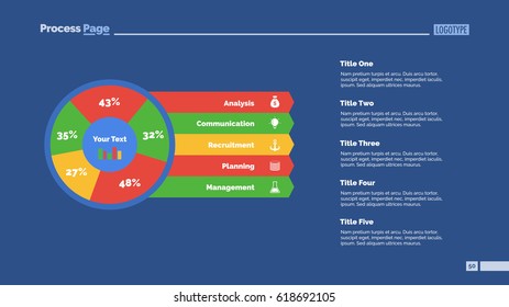 Five Sector Percentage Pie Chart Slide Stock Vector (Royalty Free ...