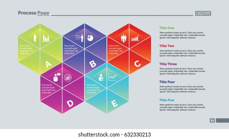 Five Segmented Hexagons Slide Template