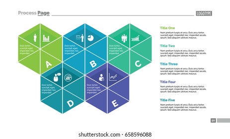 Five Segmented Hexagons Slide Template