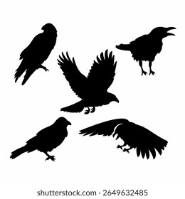  five sets of crow silhouettes that you can use

