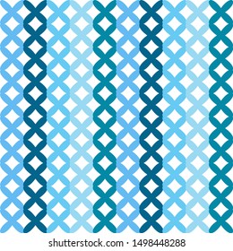Five shades of blue in a pattern on a white background.Patterns on white background.