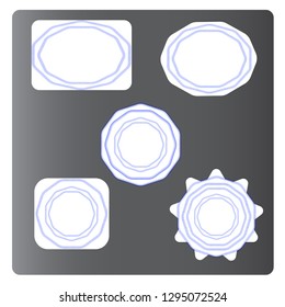 five shapes of white tablecloth
