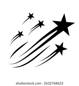 Five Shooting Stars In Motion
