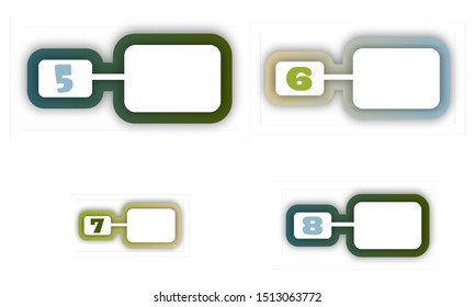 Five, six, seven, eight golden vintage numbers with shadow. Numbers of lines with flourishes. Font in royal style.