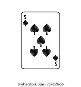 five of spades french playing cards related icon icon image 