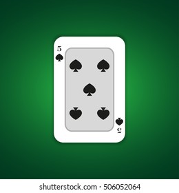 Five of spades playing card
