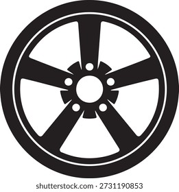 Fünf-Speichen-Auto-Legierung Felge Silhouette