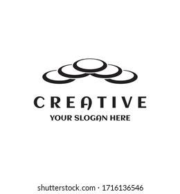 Five stacked disc logo symbol