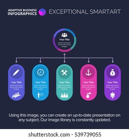 Five Stages Infographic Slide Template Stock Vector (Royalty Free ...