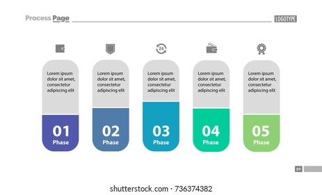 Five Stages Workflow Slide Template