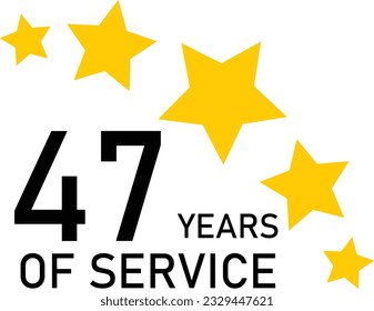 Cinco estrellas de 47 años de servicios