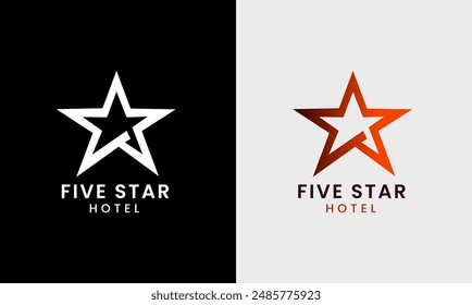 Five star, 5 star flower, five star bird, fly sky company modern unique logo concept sample idea 