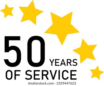 Cinco estrellas de 50 años de servicios