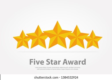 Five star award illustration vector