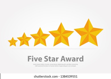 Five star award illustration vector