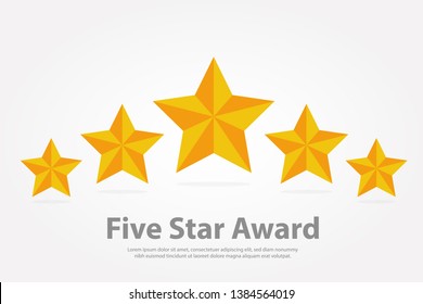 Five star award illustration vector
