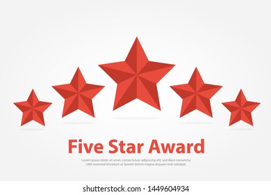 Five star award illustration vector