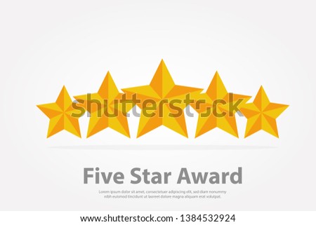 Five star award illustration vector
