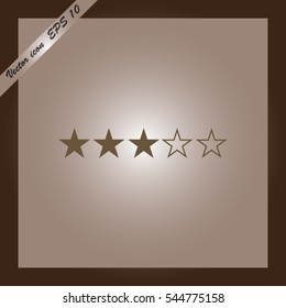Five star business concept vector icon.