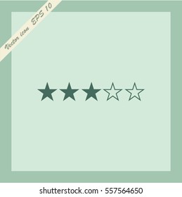 Five star business concept vector icon.