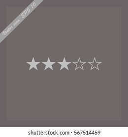 Five star business concept vector icon.