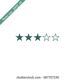 Five star business concept vector icon.