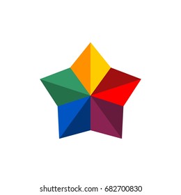 Five Star Colorful Logo Template Illustration Design. Vector EPS 10.