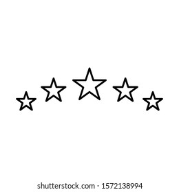 Five star customer review icon vector