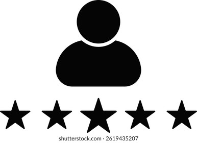 Five star customer review icon set. rating stars badges. customer product reviews icons. product feedback. Premium quality customers service
