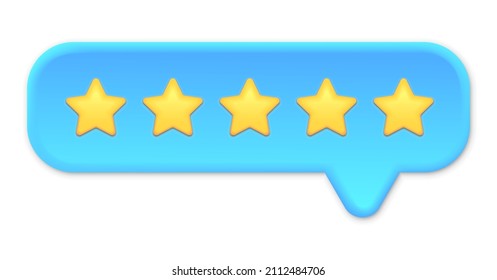 Five Star Feedback. Vector customer review concepts. Reviews stars with good and bad rate and text. 3D Web Vector Illustrations. eps 10