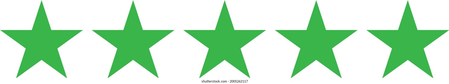 Five star feedback vector icon