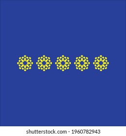Five star flat icons. Simple style award rating poster background symbol. 5 stars sign. Logo design element. T-shirt printing. Vector for sticker.