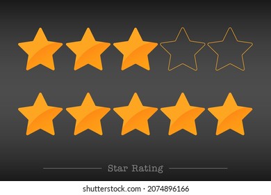 Five star gold five star illustration