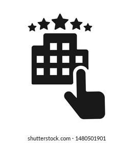 Hotel 5 estrellas reserva un vector plano icono